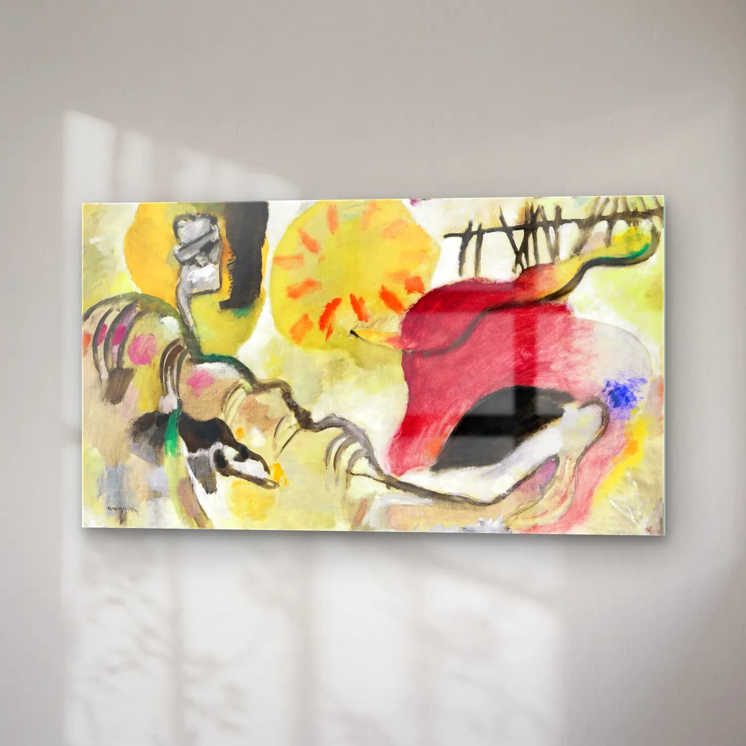 Wassily Kandinsky – Improvisation 27 (Garden of Love II) cam tablo — sağ açıdan görünüm