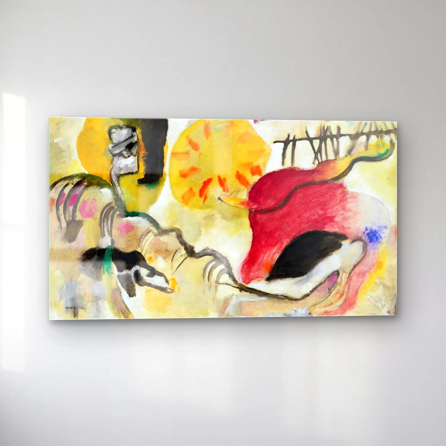 Wassily Kandinsky – Improvisation 27 (Garden of Love II) cam tablo — sol açıdan görünüm