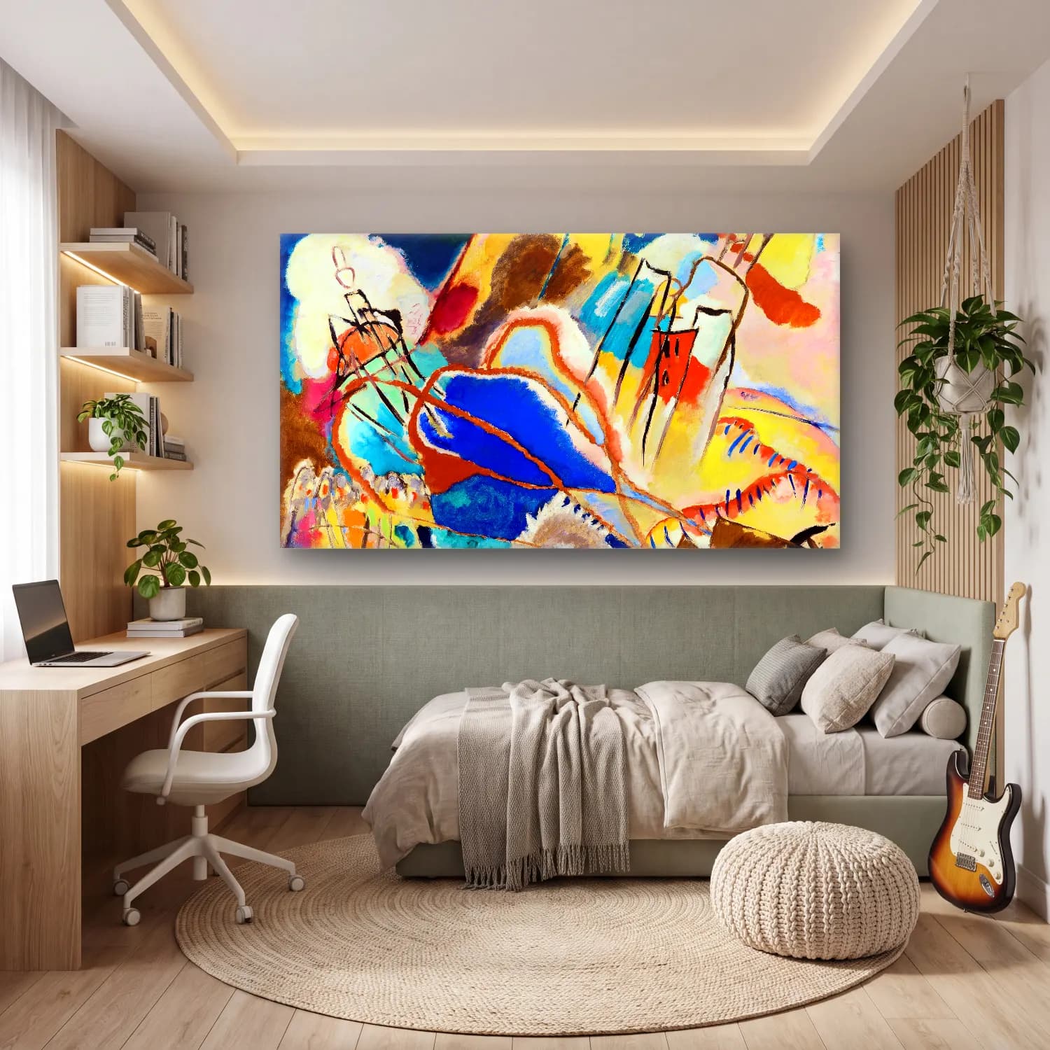 Wassily Kandinsky – Improvisation 30 (Cannons) cam tablo — genç odasında