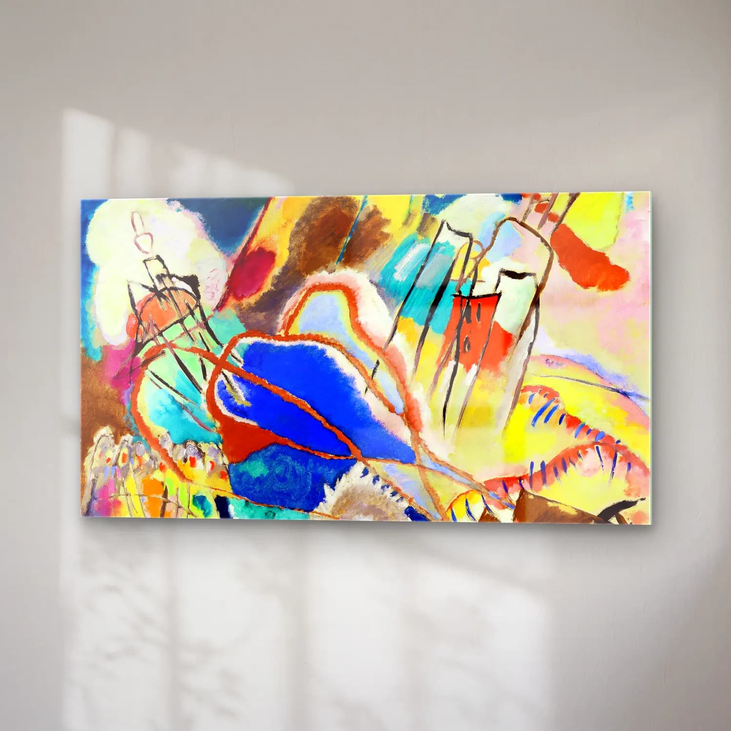 Wassily Kandinsky – Improvisation 30 (Cannons) cam tablo — sağ açıdan görünüm
