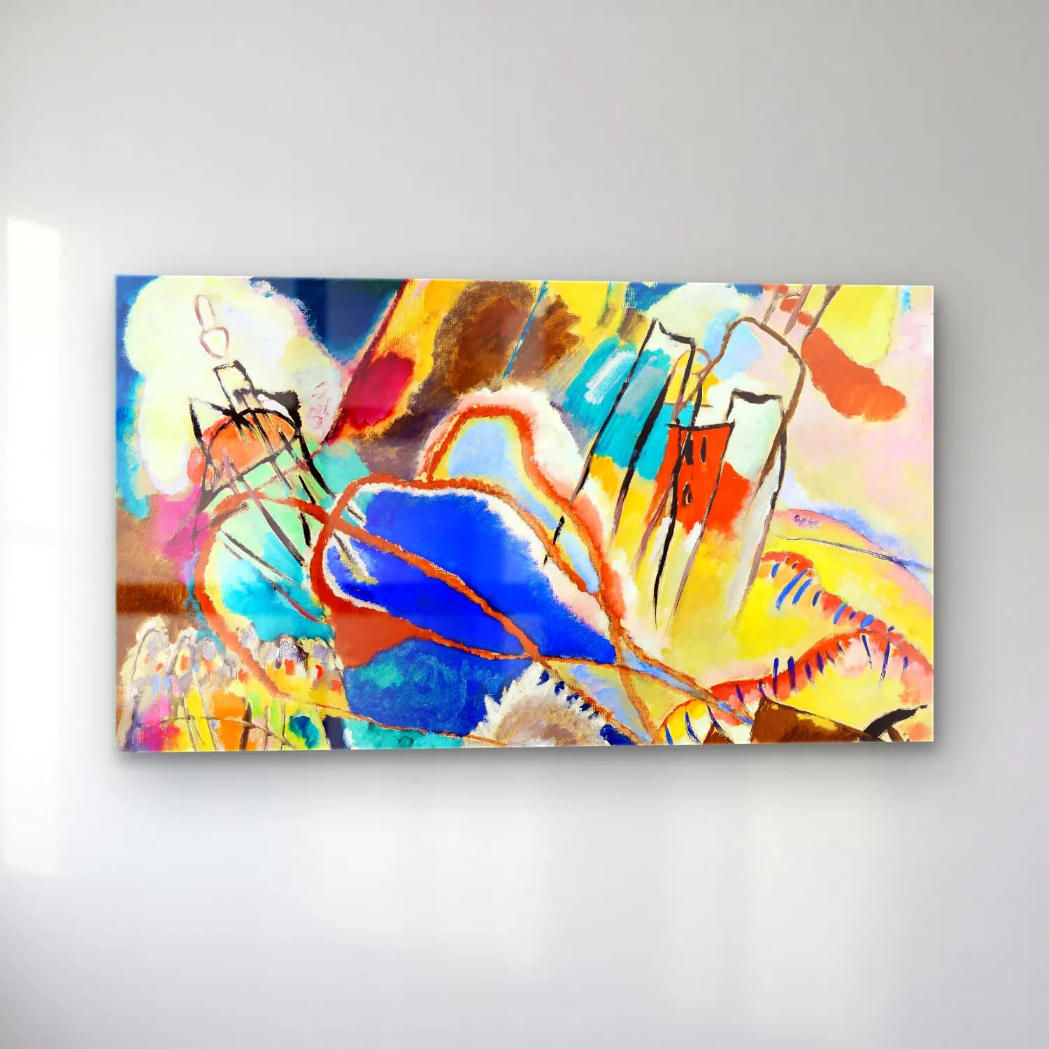 Wassily Kandinsky – Improvisation 30 (Cannons) cam tablo — sol açıdan görünüm