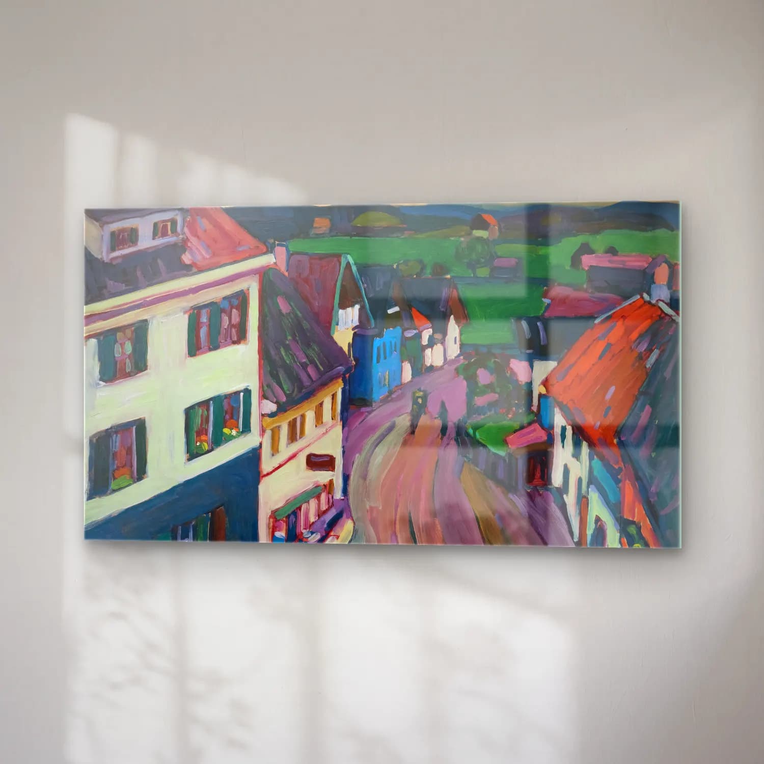 Wassily Kandinsky – Murnau - View from the Window of the Griesbräu cam tablo — sağ açıdan görünüm