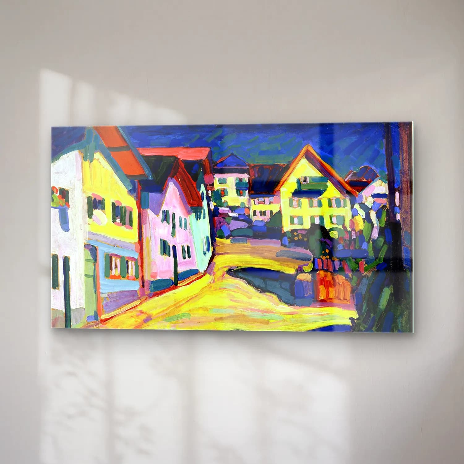 Wassily Kandinsky – Murnau Burggrabenstrasse cam tablo — sağ açıdan görünüm