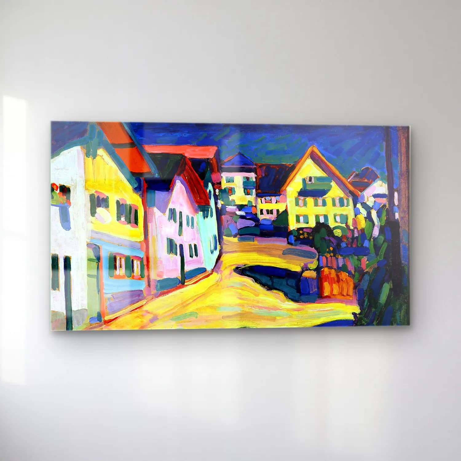 Wassily Kandinsky – Murnau Burggrabenstrasse cam tablo — sol açıdan görünüm