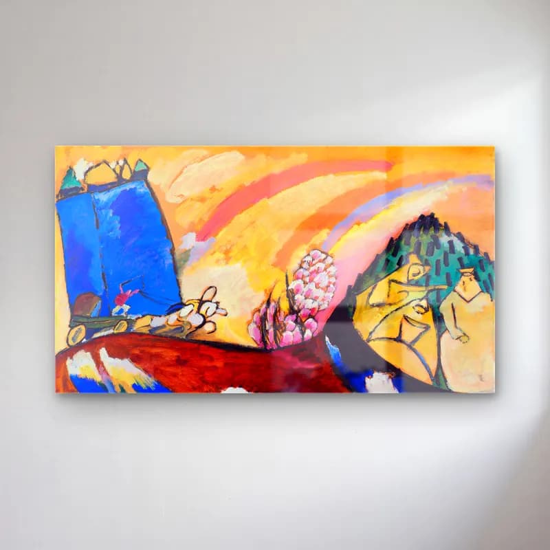 Wassily Kandinsky – Painting with Troika cam tablo — Wassily Kandinsky – Painting with Troika — modern soyut soyut manzara