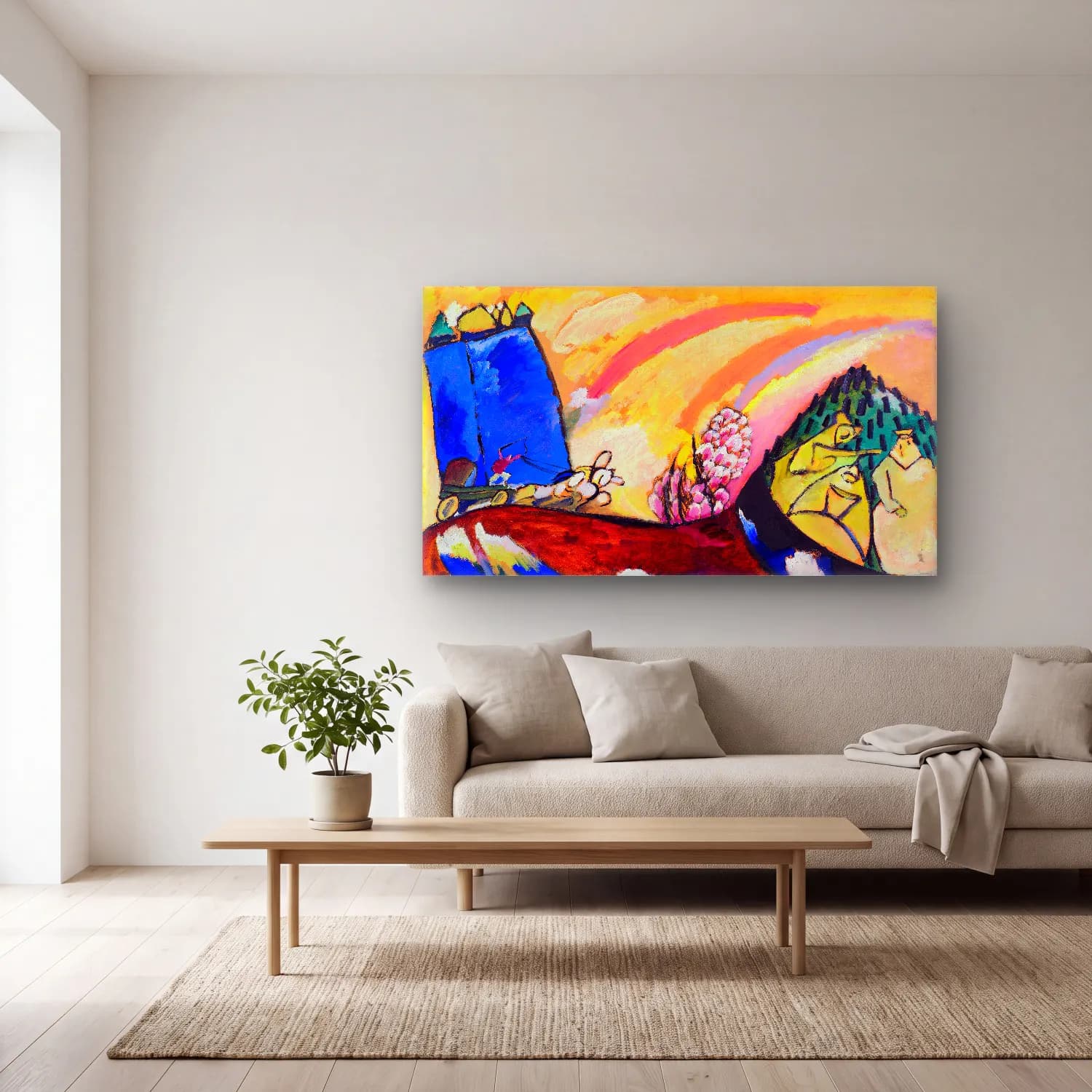 Wassily Kandinsky – Painting with Troika cam tablo — açık renk salonda