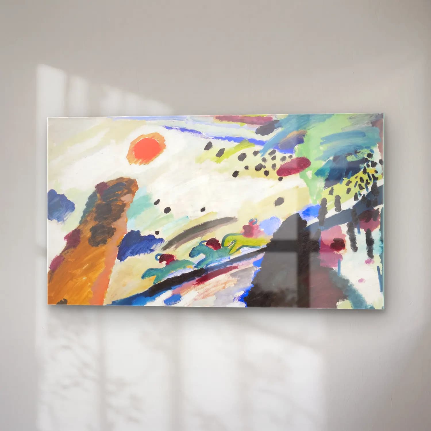 Wassily Kandinsky – Romantic Landscape cam tablo — sağ açıdan görünüm