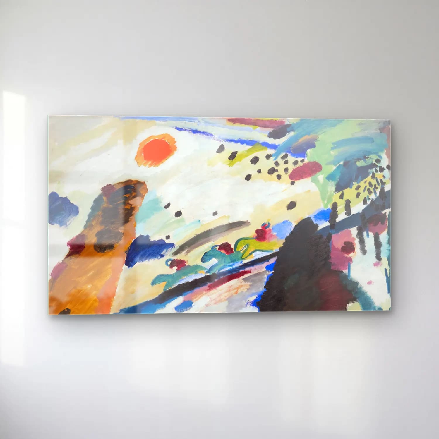 Wassily Kandinsky – Romantic Landscape cam tablo — sol açıdan görünüm