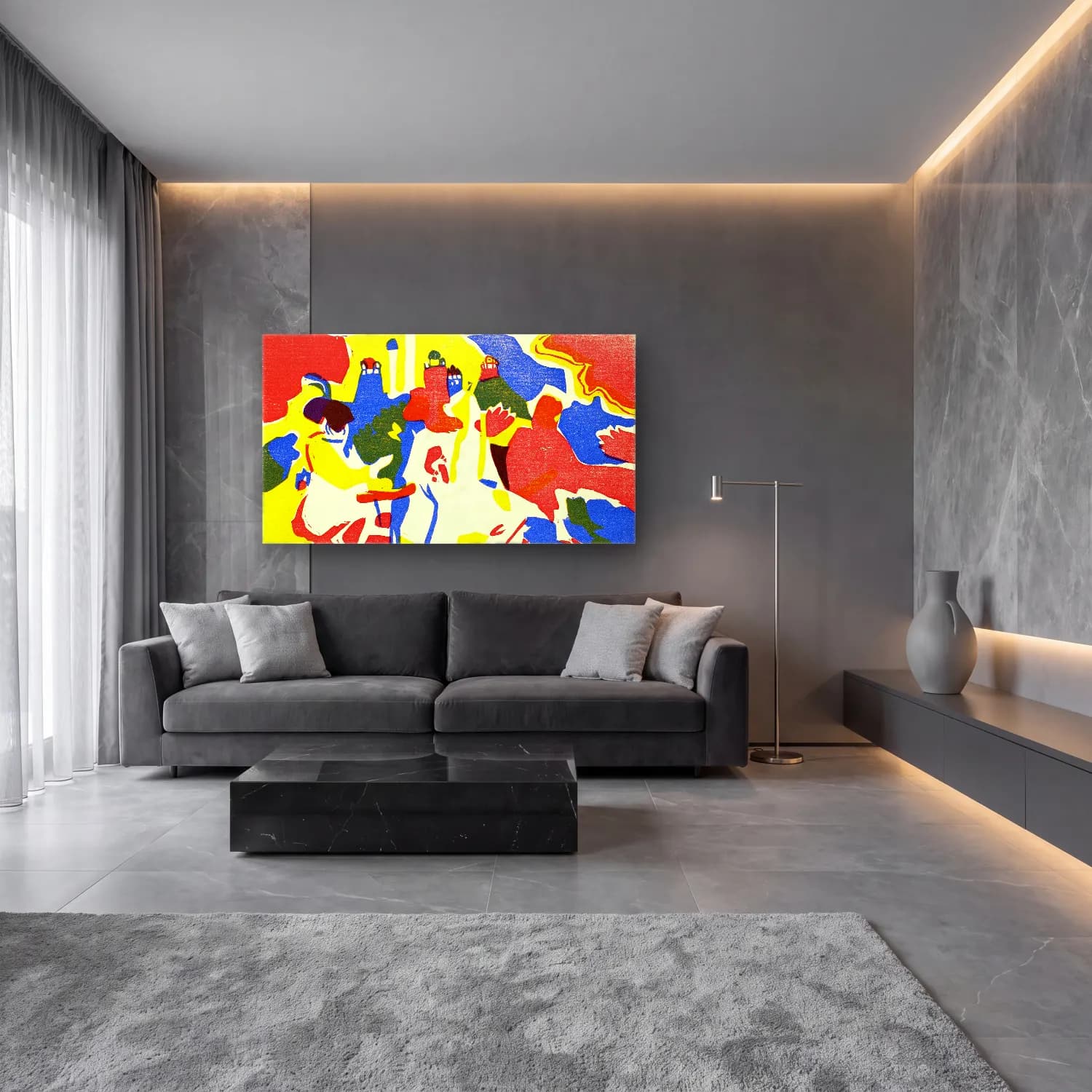 Wassily Kandinsky – Sounds cam tablo — lüks salon duvarında