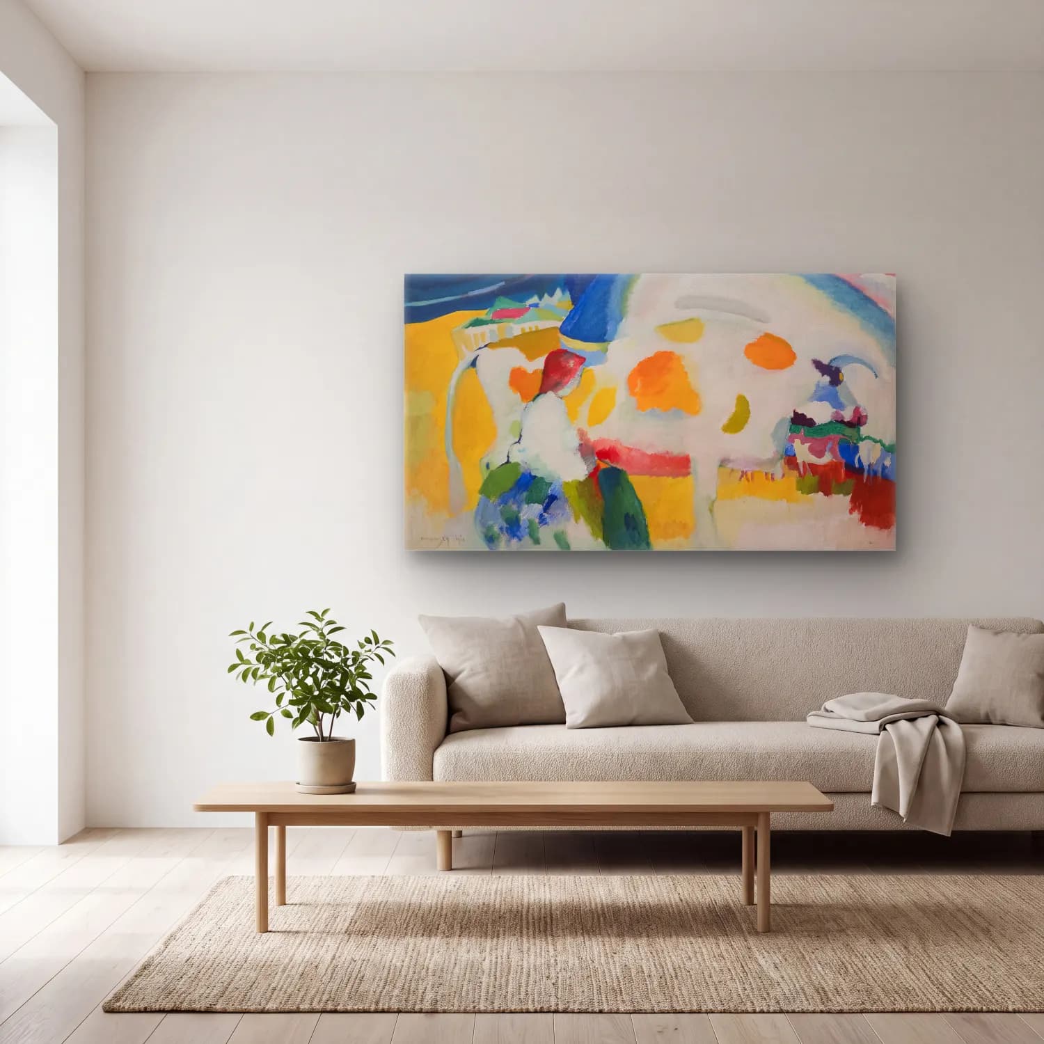 Wassily Kandinsky – The Cow cam tablo — açık renk salonda