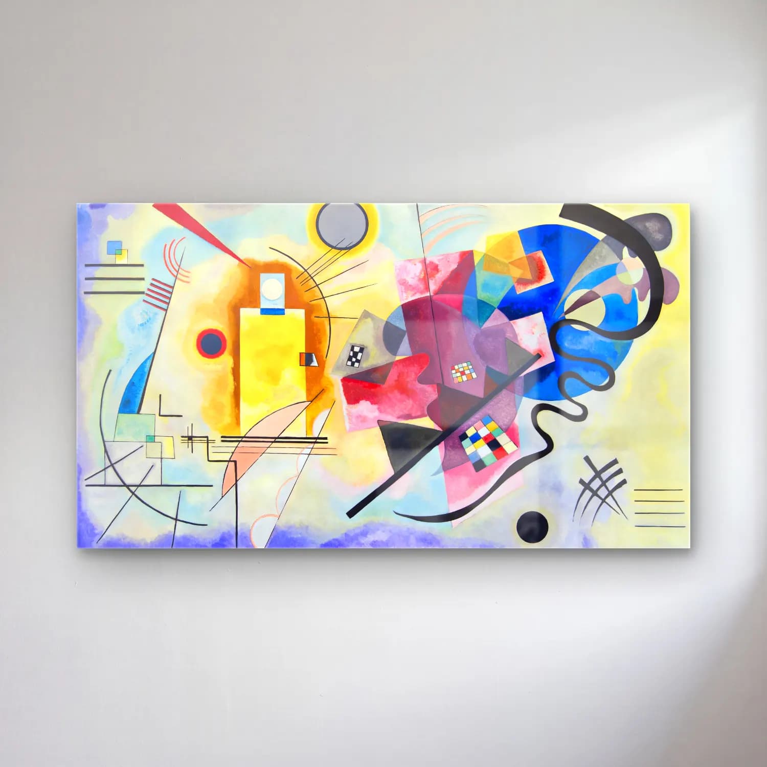 Wassily Kandinsky – Yellow Red Blue cam tablo — Wassily Kandinsky – Yellow Red Blue — modern soyut soyut formlar