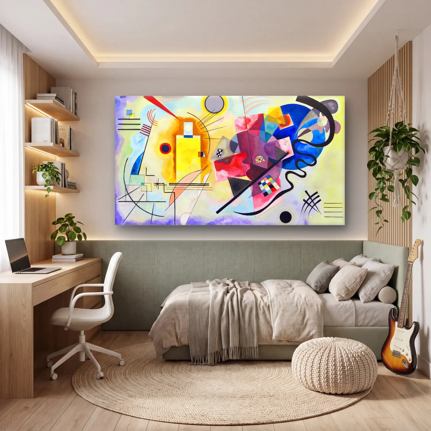 Wassily Kandinsky – Yellow Red Blue cam tablo — genç odasında