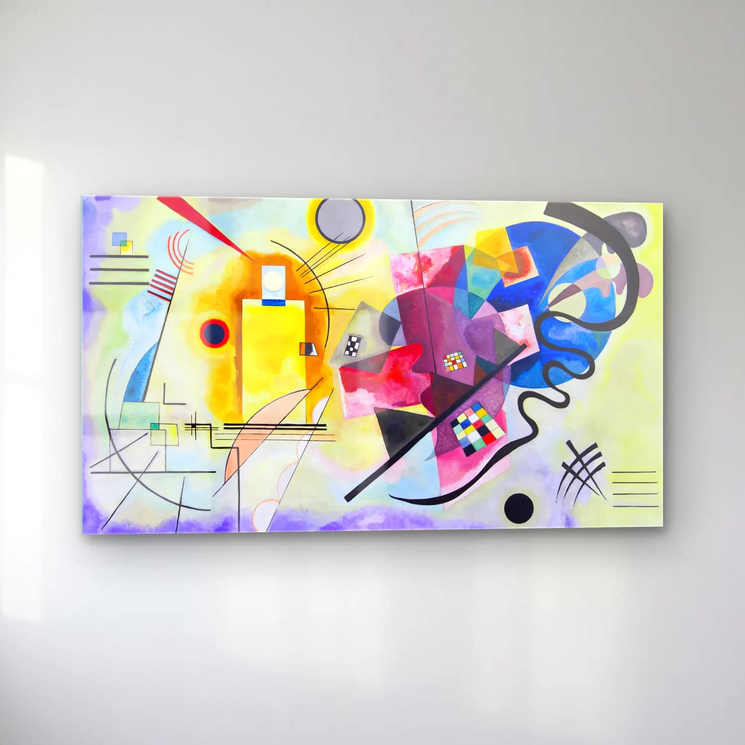 Wassily Kandinsky – Yellow Red Blue cam tablo — sol açıdan görünüm