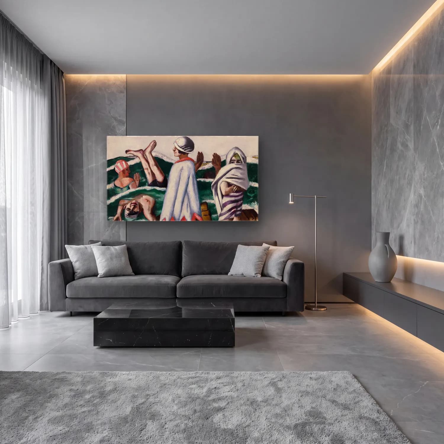 Max Beckmann – Lido cam tablo — lüks salon duvarında