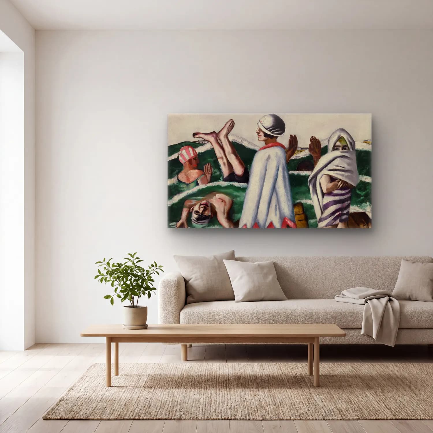 Max Beckmann – Lido cam tablo — açık renk salonda