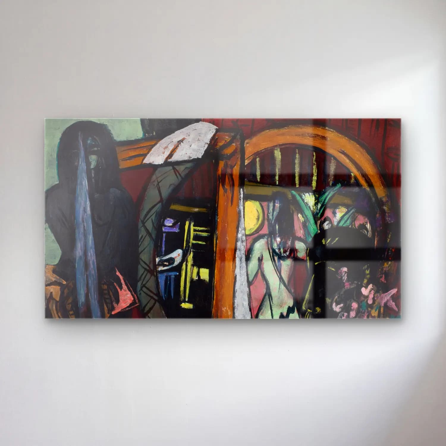 Max Beckmann – Sculptor’s Studio cam tablo — Max Beckmann – Sculptor’s Studio — modern soyut kapı
