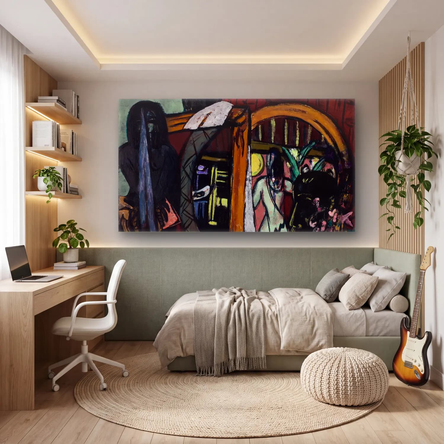 Max Beckmann – Sculptor’s Studio cam tablo — genç odasında