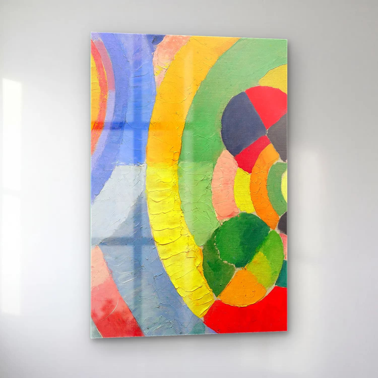 Robert Delaunay – Circular Forms cam tablo — sol açıdan görünüm