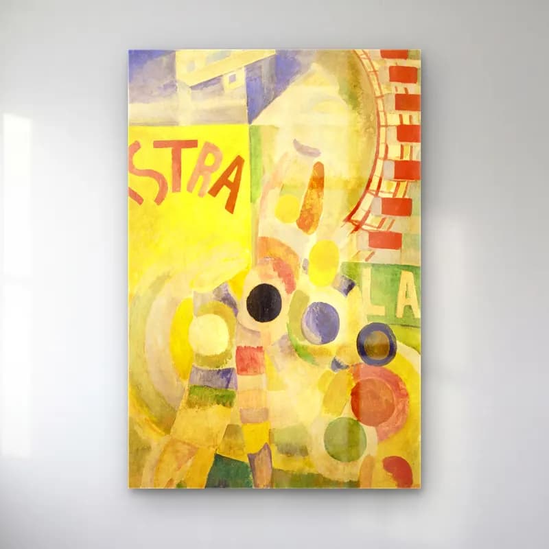 Robert Delaunay – L’Équipe de Cardiff cam tablo — Robert Delaunay – L’Équipe de Cardiff — modern soyut soyut formlar