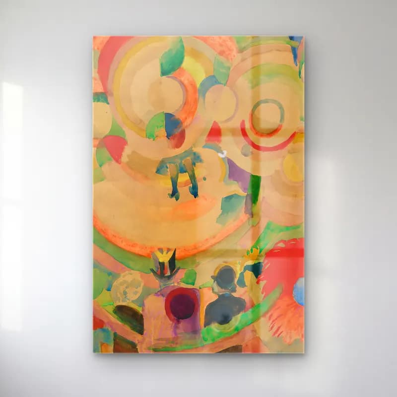 Robert Delaunay – Manège de cochons cam tablo — Robert Delaunay – Manège de cochons — modern soyut plaj şemsiyeleri