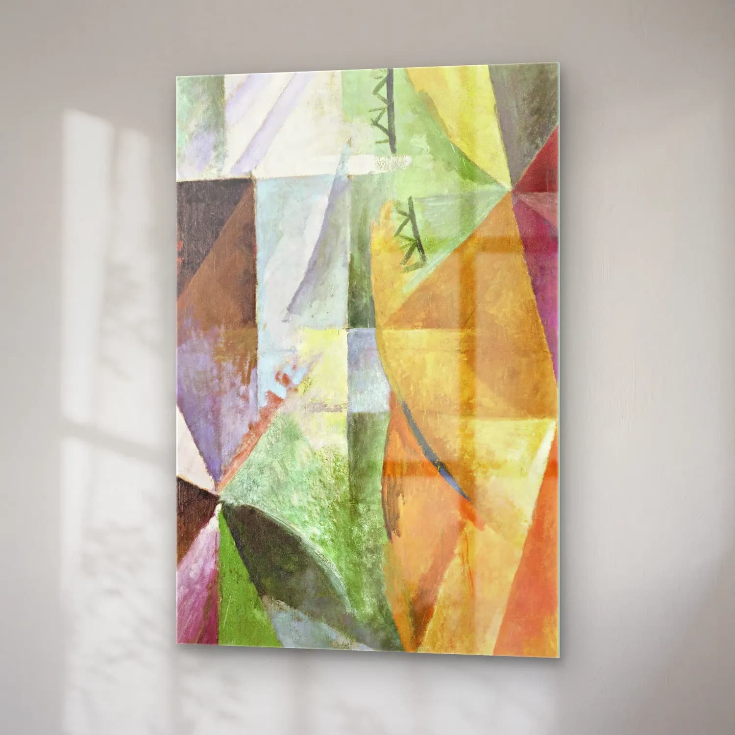 Robert Delaunay – The Three Windows, the Tower and the Wheel cam tablo — sağ açıdan görünüm