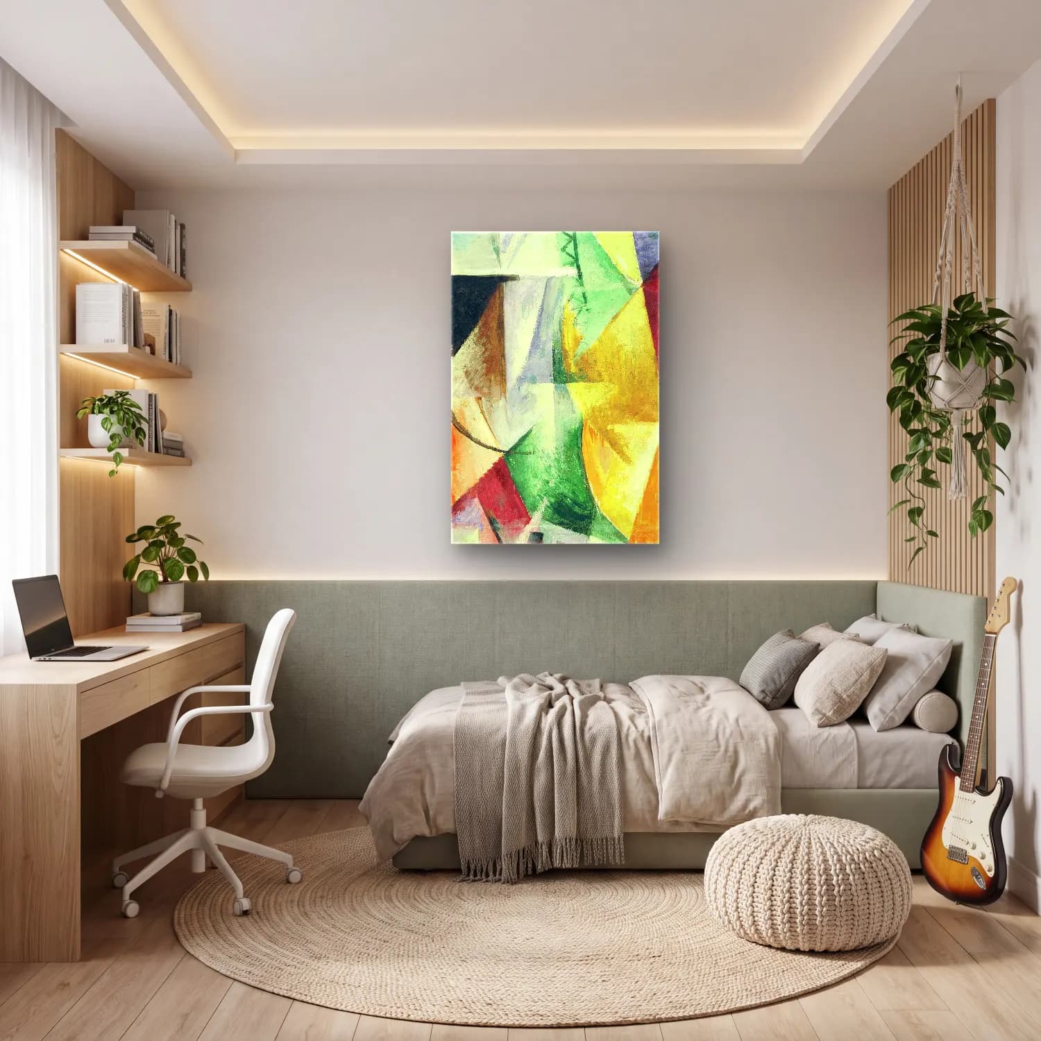 Robert Delaunay – Une fenêtre cam tablo — genç odasında