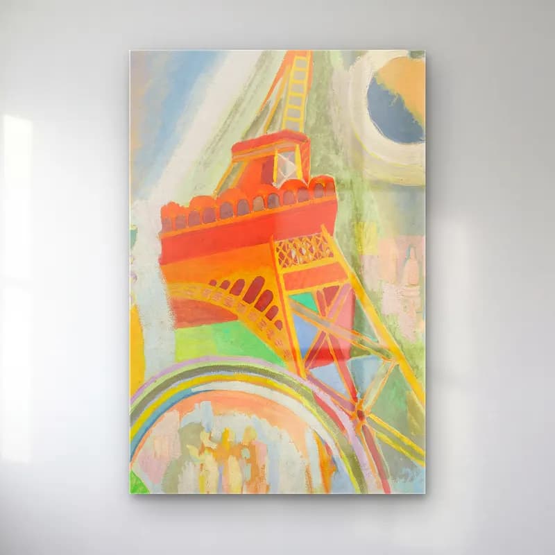 Robert Delaunay – Étude pour ‘Air, fer et eau’ cam tablo — Robert Delaunay – Étude pour ‘Air, fer et eau’ — modern soyut paris ve eyfel kulesi