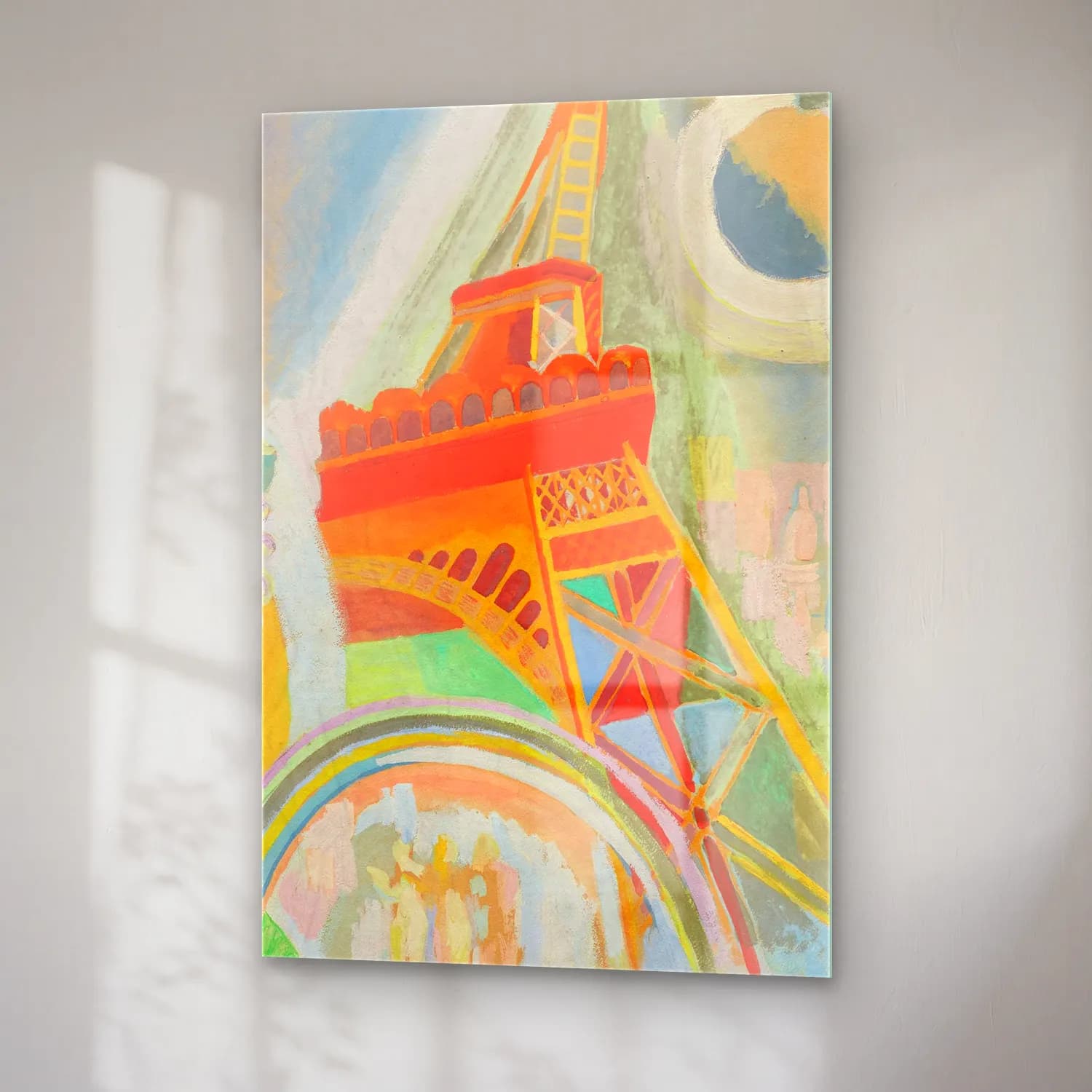 Robert Delaunay – Étude pour ‘Air, fer et eau’ cam tablo — sağ açıdan görünüm
