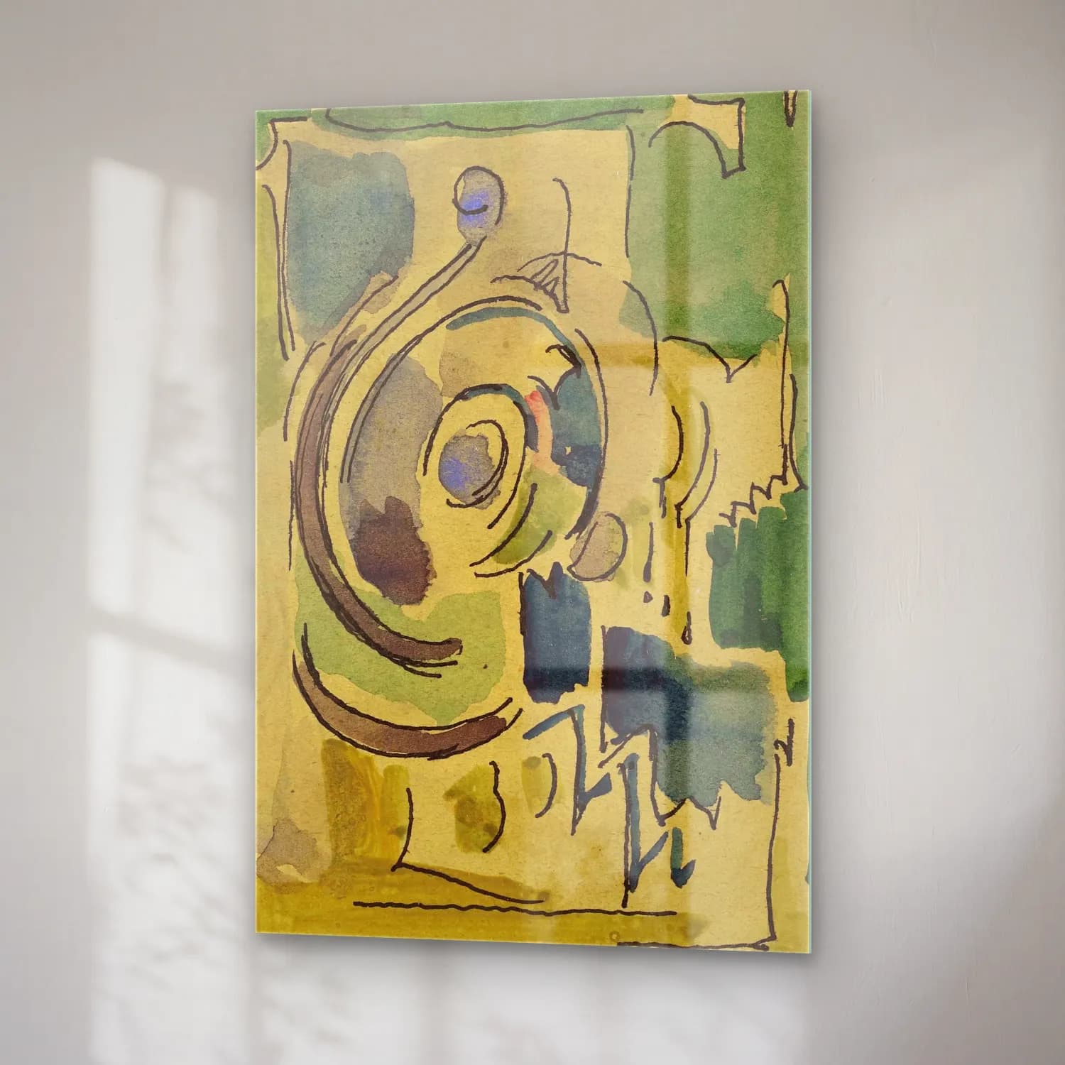Albert Gleizes – COMPOSITION 2 (circa 1950) cam tablo — sağ açıdan görünüm
