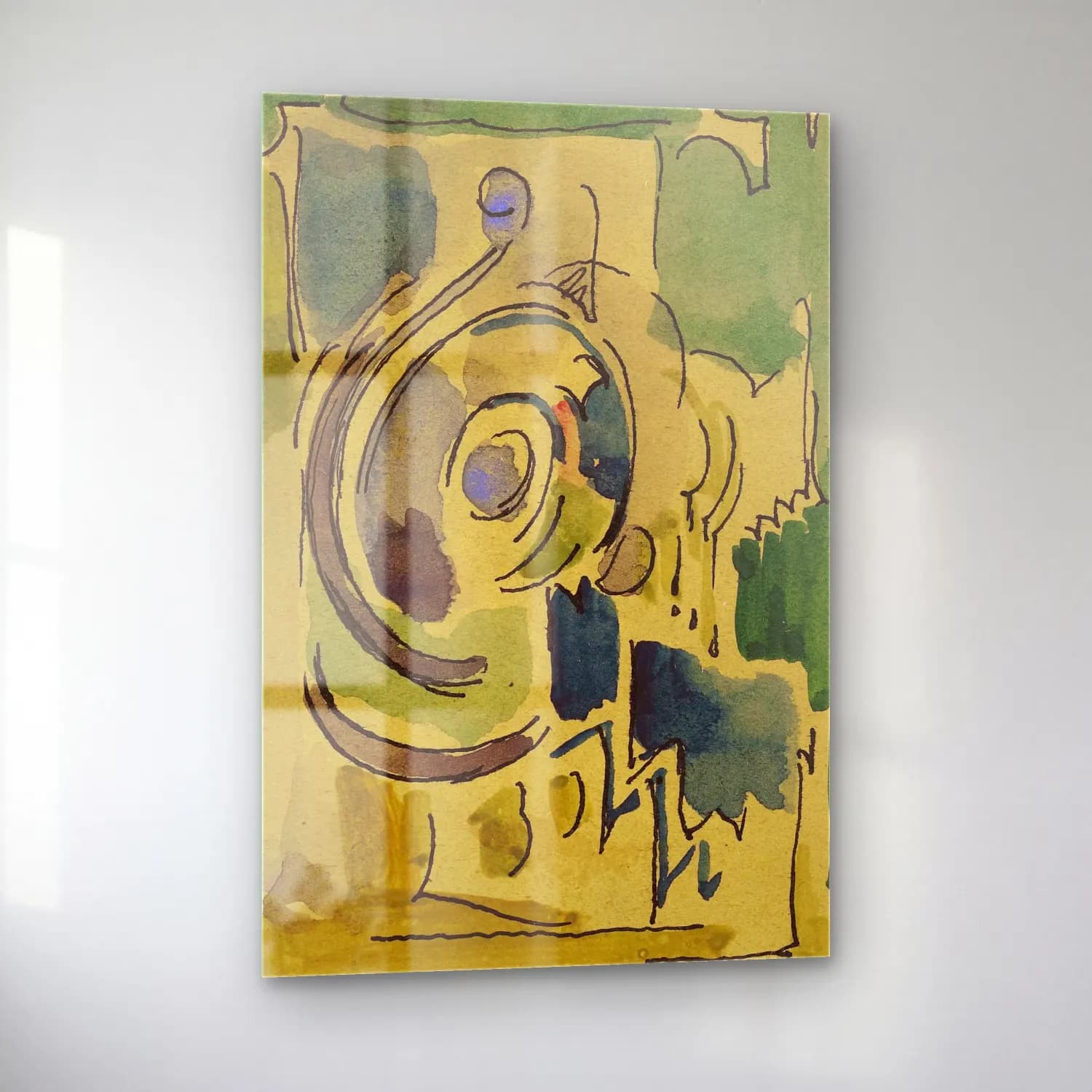 Albert Gleizes – COMPOSITION 2 (circa 1950) cam tablo — sol açıdan görünüm