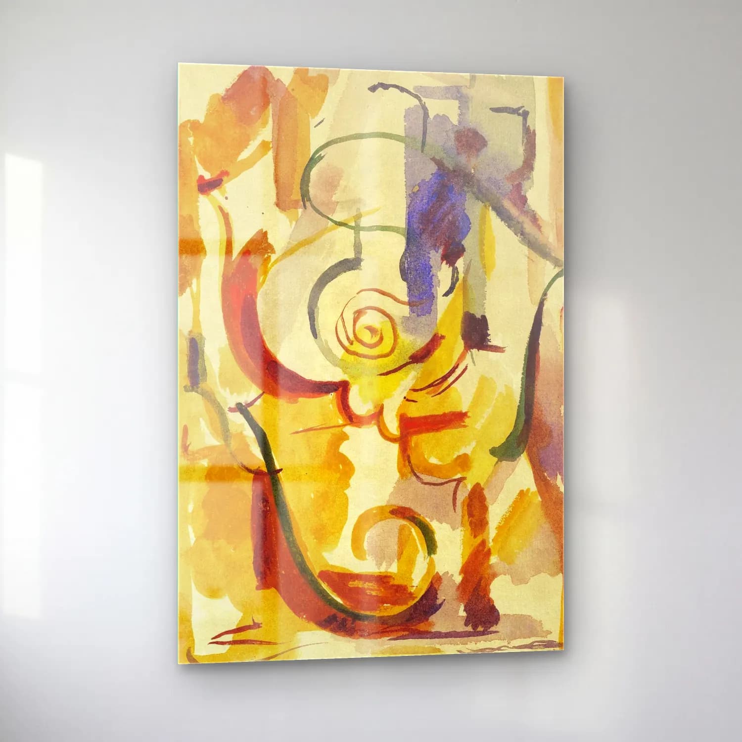 Albert Gleizes – COMPOSITION 4 (circa 1950) cam tablo — sol açıdan görünüm