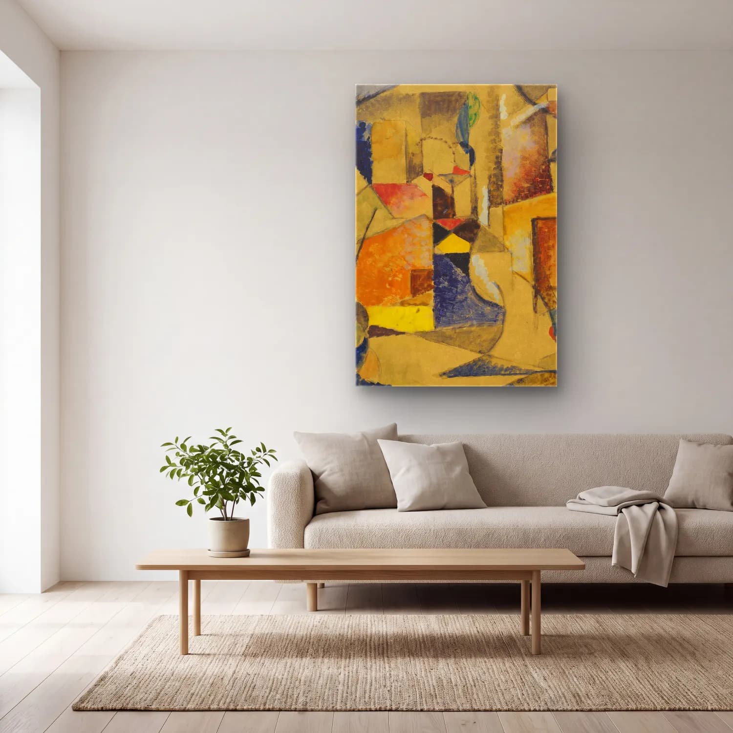 Albert Gleizes – Composition cam tablo — açık renk salonda