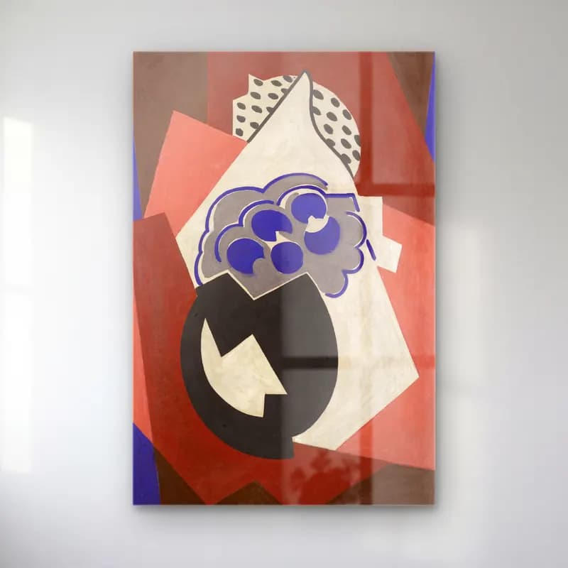 Albert Gleizes – Composition au bol noir cam tablo — Albert Gleizes – Composition au bol noir — modern soyut soyut formlar
