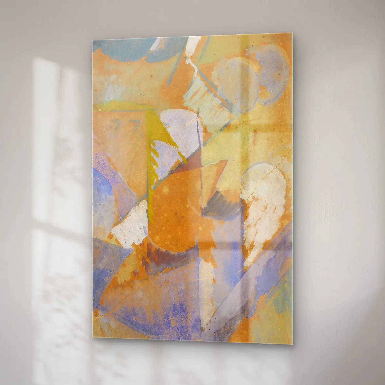 Albert Gleizes – Composition cubiste bleue (circa 1912-13) cam tablo — sağ açıdan görünüm
