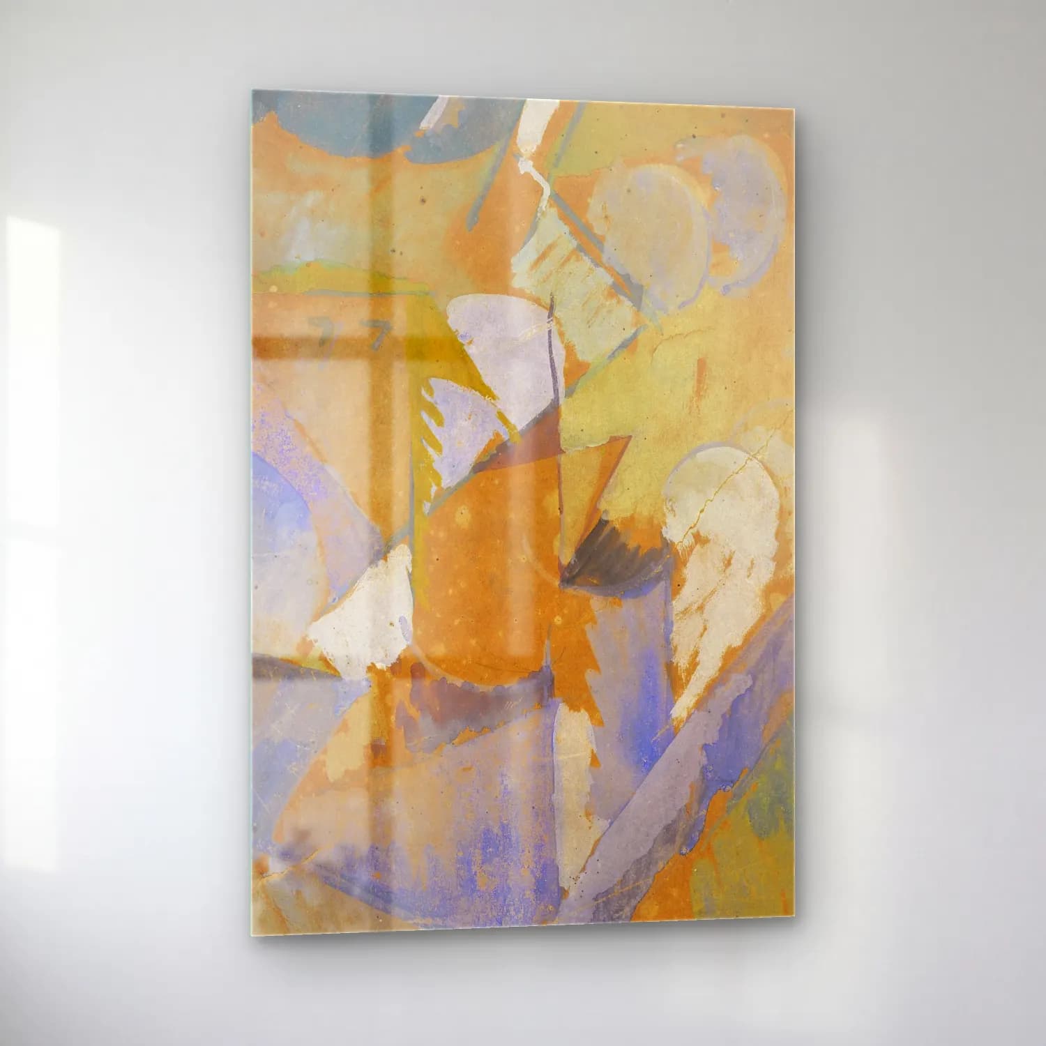 Albert Gleizes – Composition cubiste bleue (circa 1912-13) cam tablo — sol açıdan görünüm