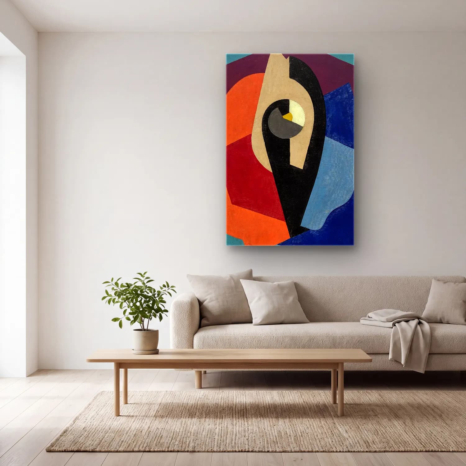 Albert Gleizes – Composition ou Peinture objet cam tablo — açık renk salonda