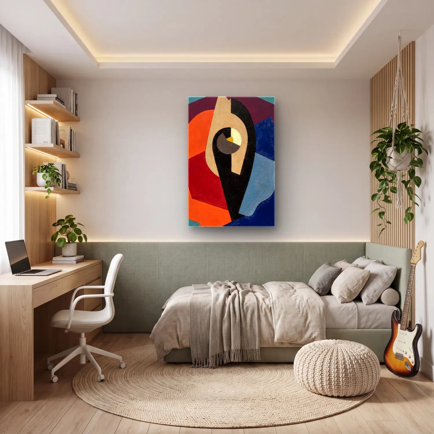Albert Gleizes – Composition ou Peinture objet cam tablo — genç odasında