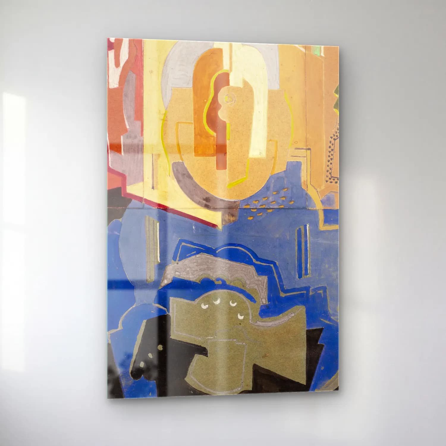 Albert Gleizes – Composition à quatre éléments cam tablo — sol açıdan görünüm
