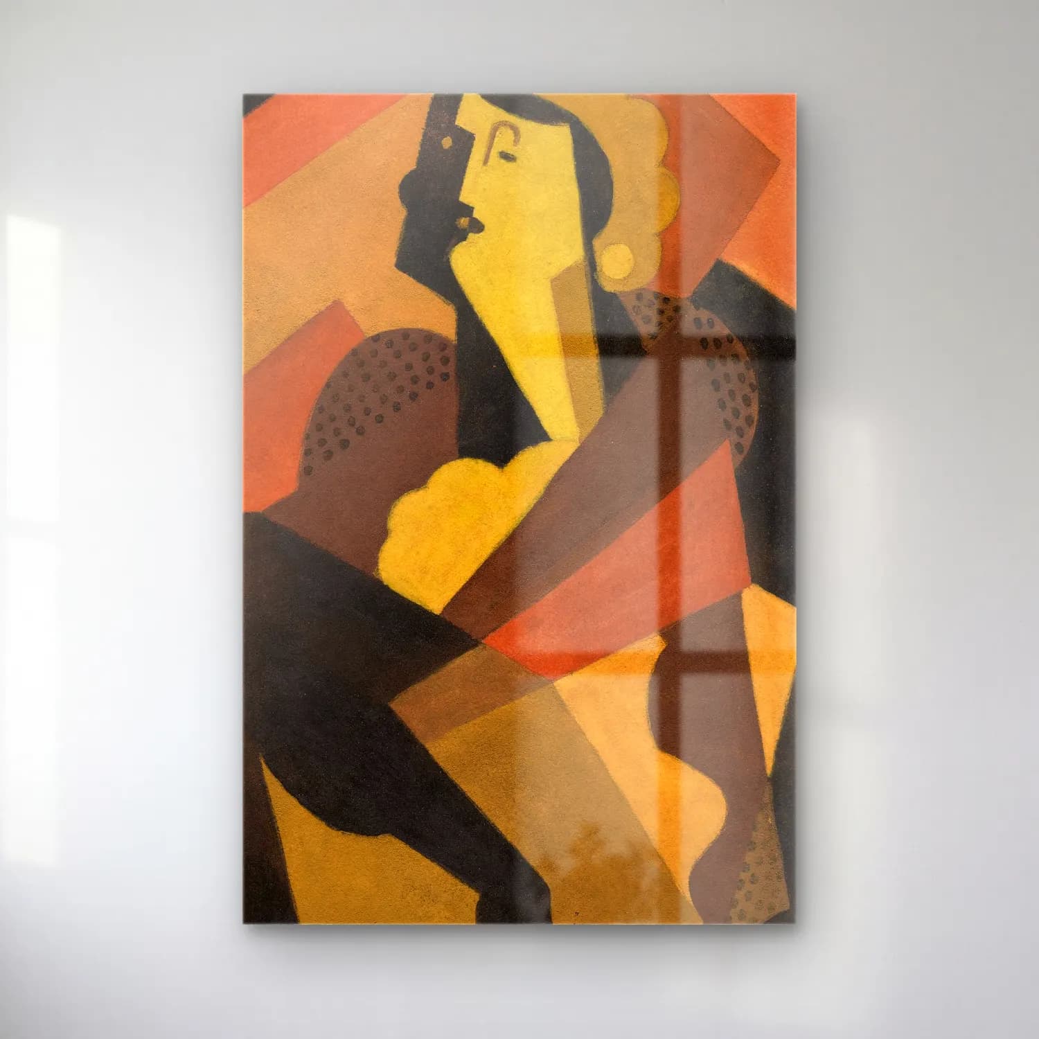 Albert Gleizes – La femme au gant noir (circa 1920) cam tablo — Albert Gleizes – La femme au gant noir (circa 1920) — modern soyut soyut formlar