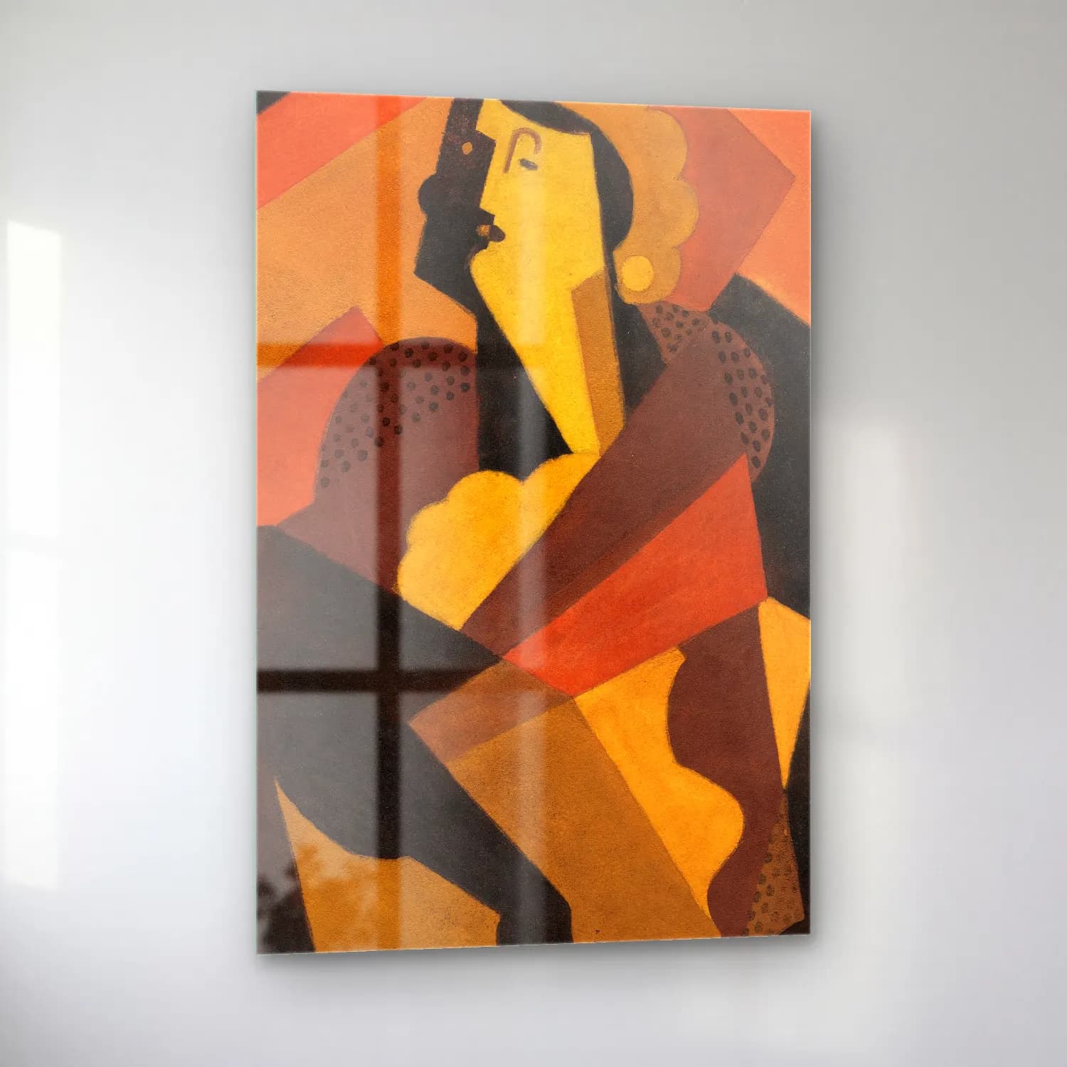 Albert Gleizes – La femme au gant noir (circa 1920) cam tablo — sol açıdan görünüm
