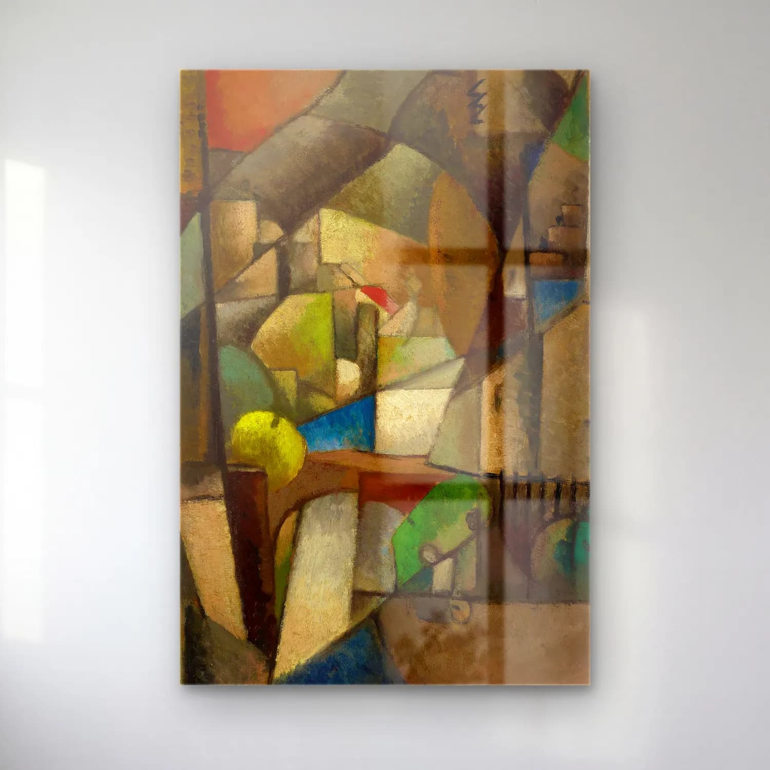 Albert Gleizes – Le Pêcheur cam tablo — Albert Gleizes – Le Pêcheur — modern soyut soyut manzara