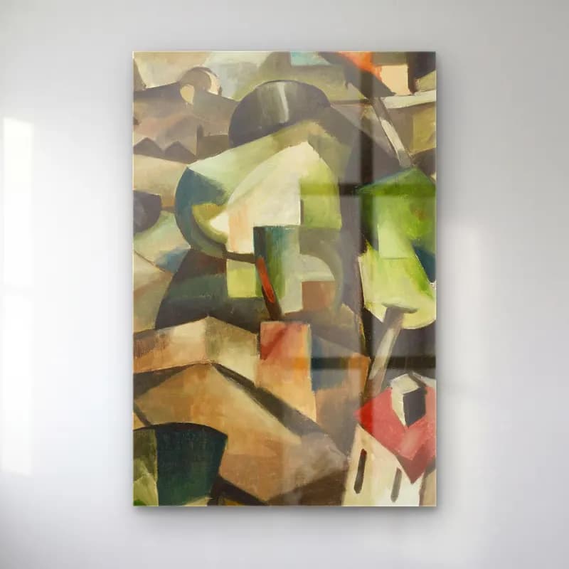 Albert Gleizes – Paysage à Meudon cam tablo — Albert Gleizes – Paysage à Meudon — modern soyut soyut formlar