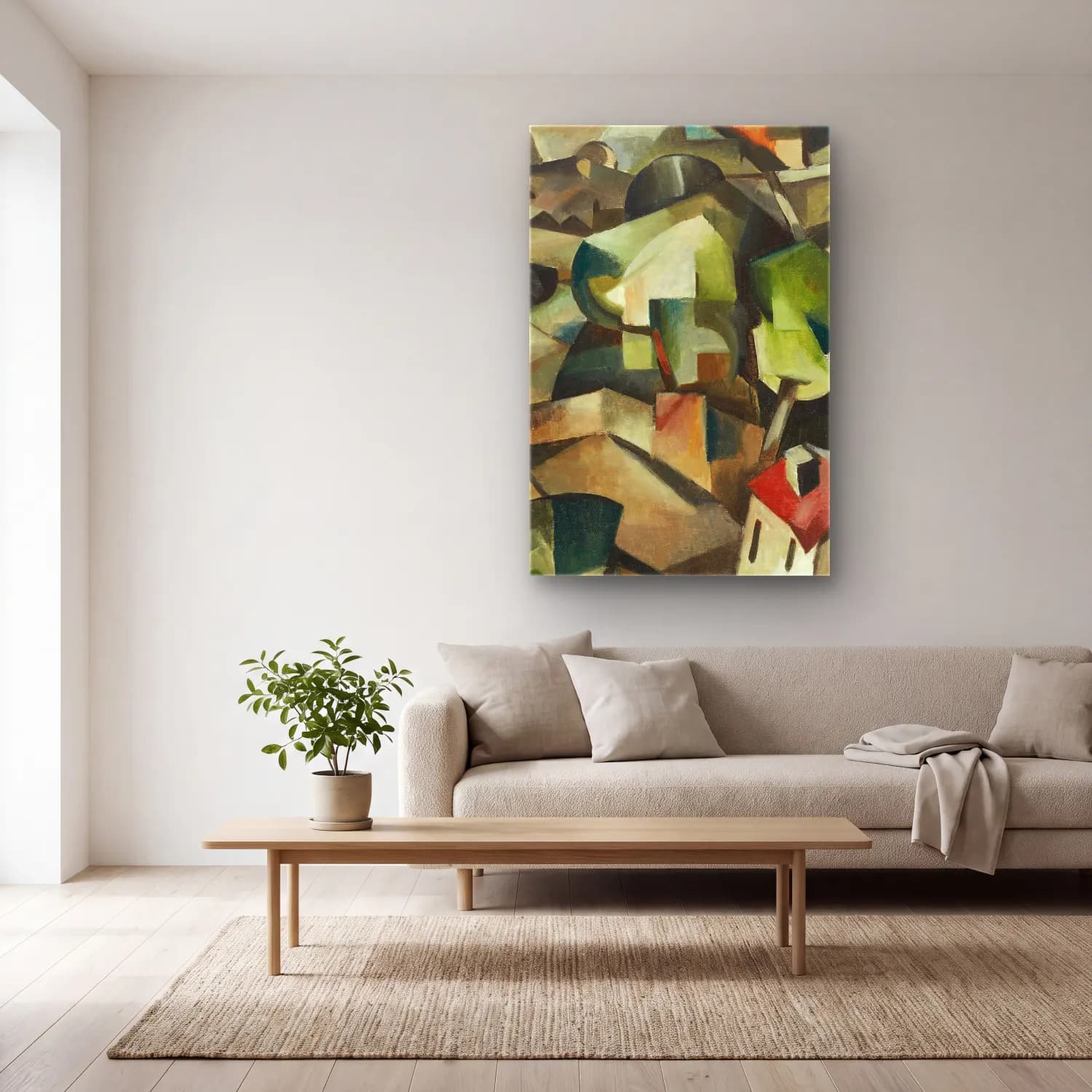 Albert Gleizes – Paysage à Meudon cam tablo — açık renk salonda