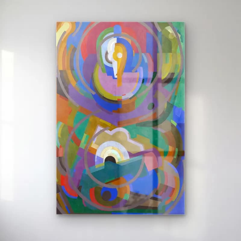 Albert Gleizes – Symphonie en violet cam tablo — Albert Gleizes – Symphonie en violet — modern soyut soyut formlar