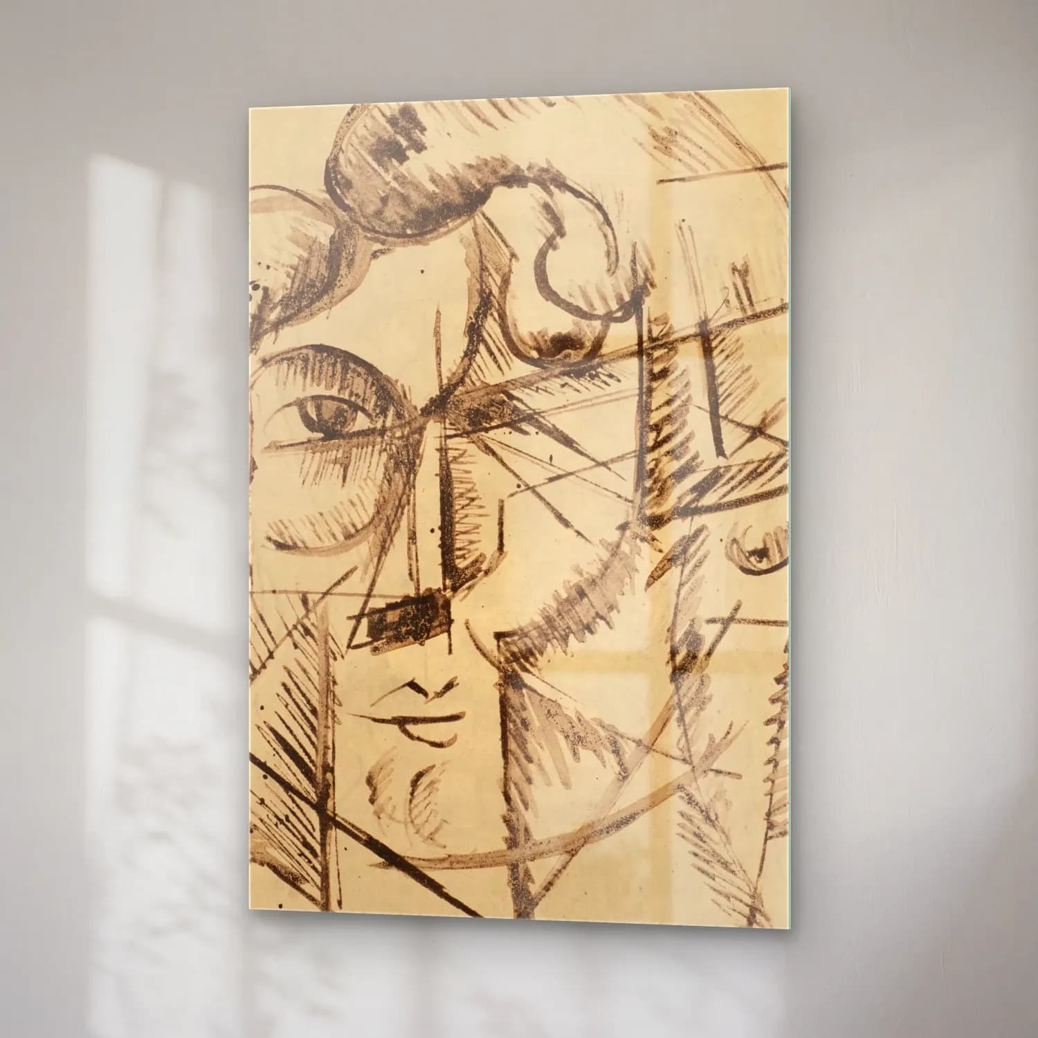 Albert Gleizes – Tête d’homme cam tablo — sağ açıdan görünüm