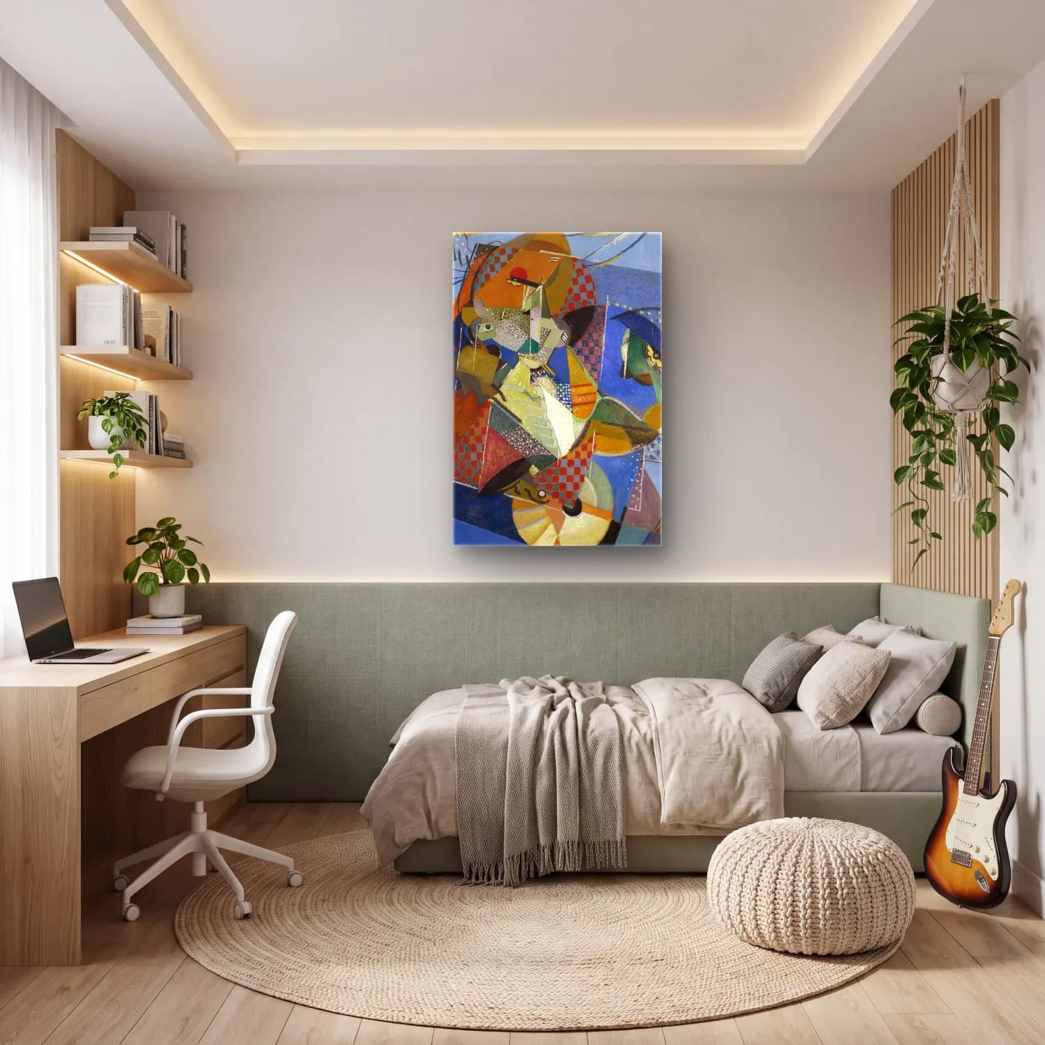 Albert Gleizes – VAUDEVILLE cam tablo — genç odasında