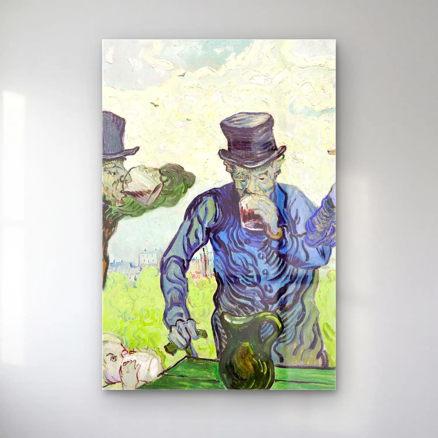 Vincent van Gogh – The Drinkers cam tablo — Vincent van Gogh – The Drinkers — empresyonist kadeh şarap