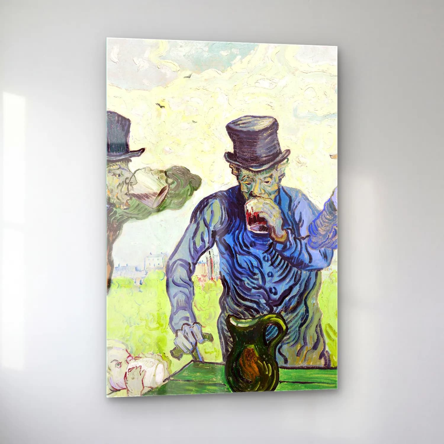 Vincent van Gogh – The Drinkers cam tablo — sol açıdan görünüm