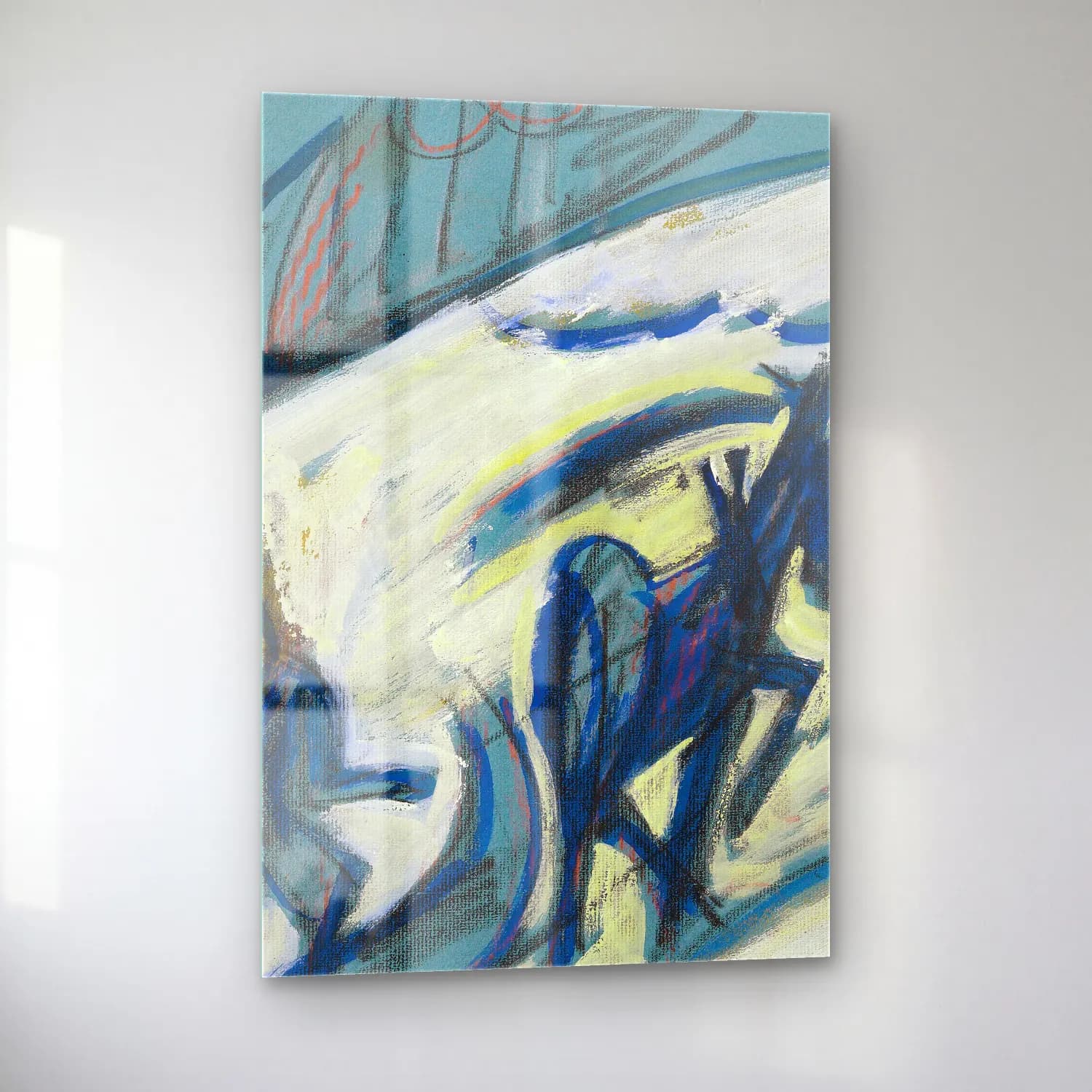 Ernst Ludwig Kirchner – Bauer mit Pferdeschlitten – Mavi Tonlar cam tablo — sol açıdan görünüm