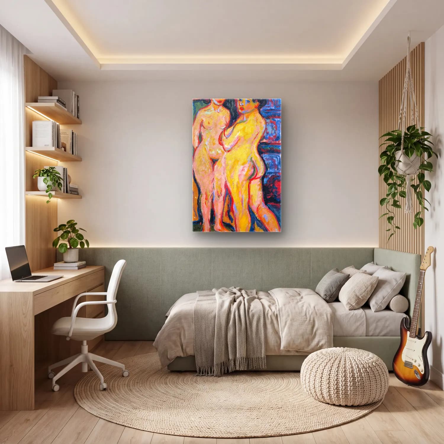 Ernst Ludwig Kirchner – Nudes Standing cam tablo — genç odasında